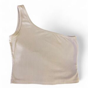 White off the shoulder ribbed crop top tagged women’s size XL